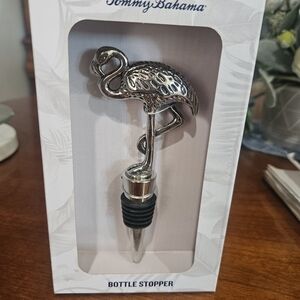 Tommy Bahama Silver Flamingo Bottle Stopper